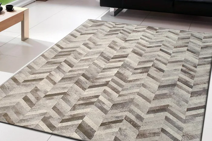 Anne Klein The Illusions Contemporary Geometric Rug Collection Silver Women Home
