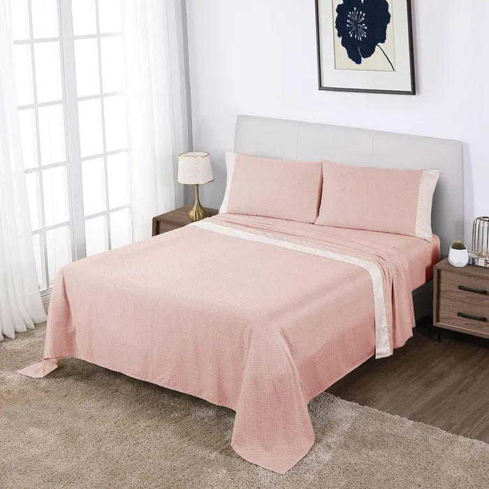 Anne Klein Westhill Dot Sheet Set Blush Women Home