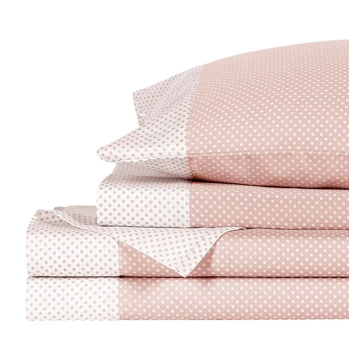 Anne Klein Westhill Dot Sheet Set Blush Women Home