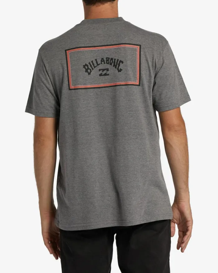 Arch Block Short Sleeve TShirt Grey Heather Men Billabong TShirts