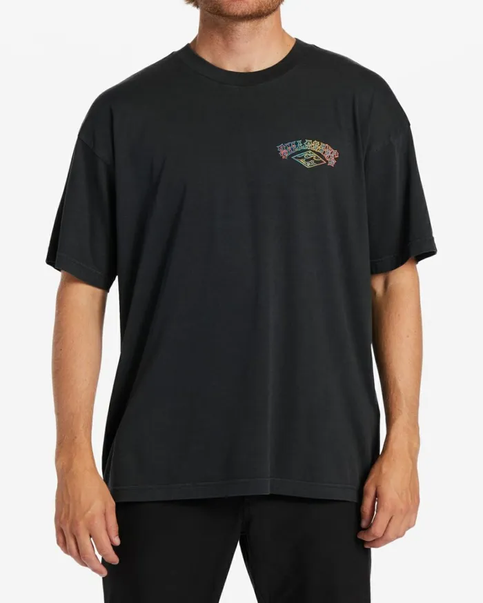 Arch Wave TShirt Washed Black Men Billabong TShirts