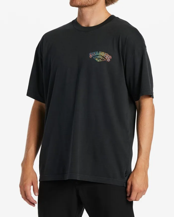 Arch Wave TShirt Washed Black Men Billabong TShirts