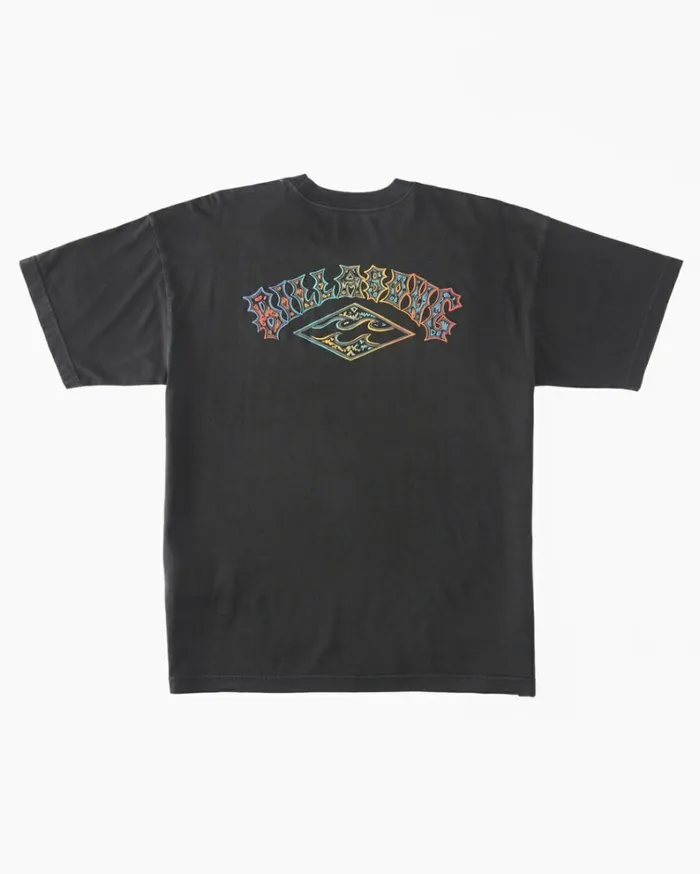 Arch Wave TShirt Washed Black Men Billabong TShirts
