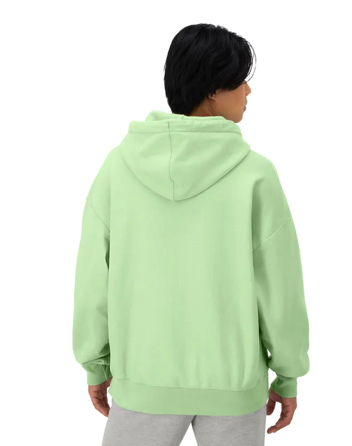 Arena Reverse Weave Hoodie C Patch Washed Cresting Wave Grn Men Champion Hoodies and Sweatshirts