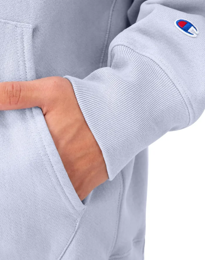 Arena Reverse Weave Hoodie C Patch Washed Starlet Blue Men Champion Hoodies and Sweatshirts