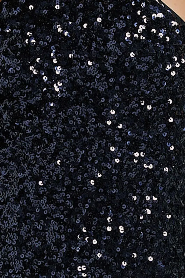 Aurora Maxi Dress 8211 Halter Neck Bodycon Sequin In Navy Women Showpo Dresses