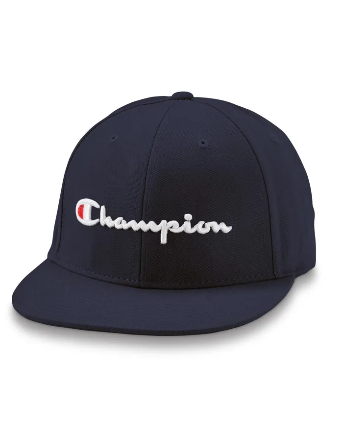 Bb Snapback Hat 3D Script Navy MenWomen Champion Hats