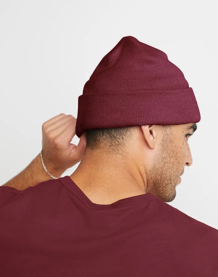 Beanie With Cuff Corporate Script Cardinal MenWomen Champion Hats