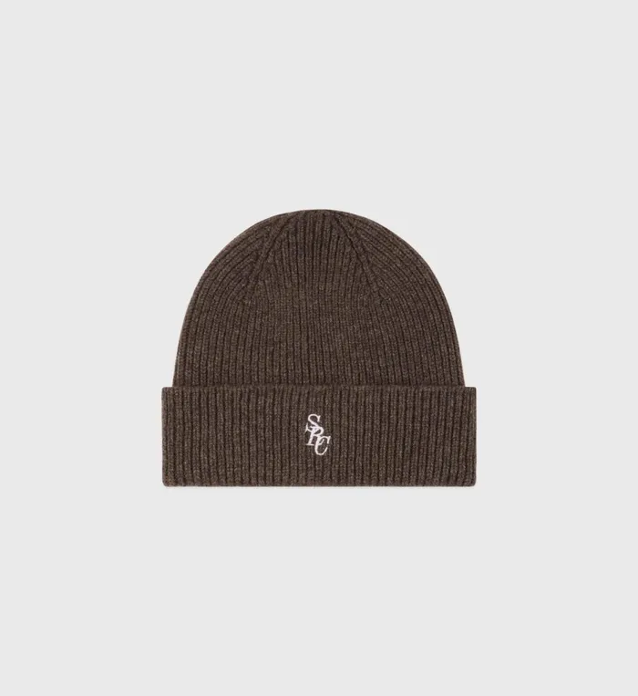 Beanies and Scarves Women Sporty and Rich SRC Wool Beanie 8211 Chocolate