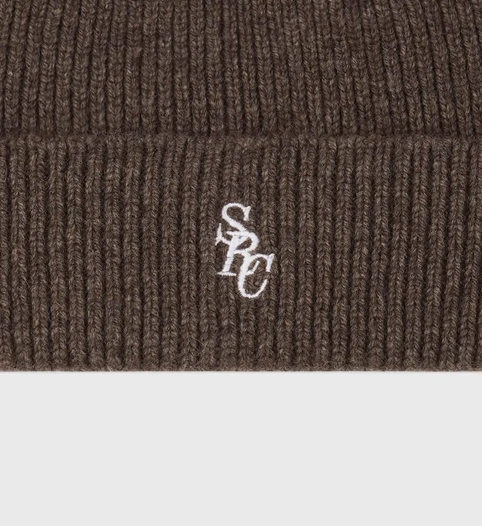 Beanies and Scarves Women Sporty and Rich SRC Wool Beanie 8211 Chocolate