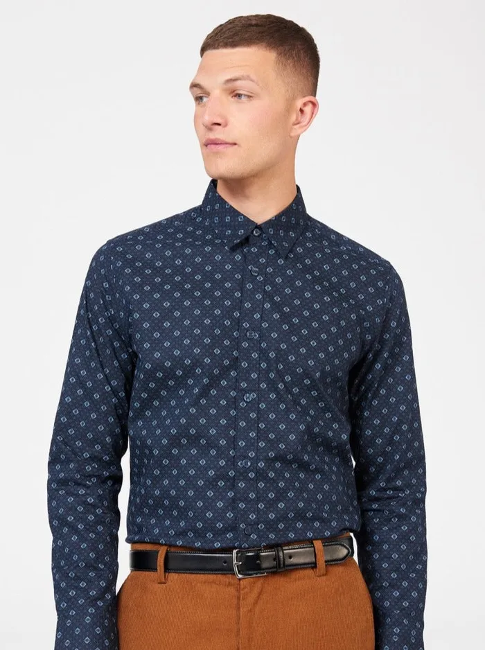 Ben Sherman Archive Print Shirts Men Signature Geo Print Shirt 8211 Midnight Ben Sherman Archive Print Shirts Men Signature Geo Print Shirt 8211 Midnight
