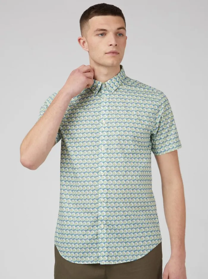 Ben Sherman Archive Print Shirts Men Watercolor Spot Print ShortSleeve Shirt Ben Sherman Archive Print Shirts Men Watercolor Spot Print ShortSleeve Shirt