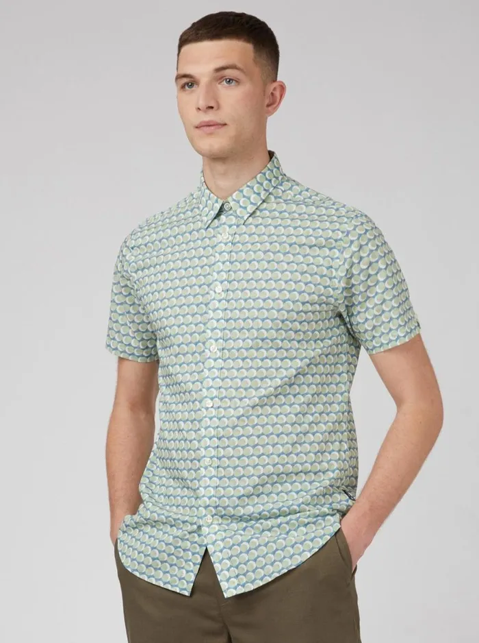 Ben Sherman Archive Print Shirts Men Watercolor Spot Print ShortSleeve Shirt Ben Sherman Archive Print Shirts Men Watercolor Spot Print ShortSleeve Shirt