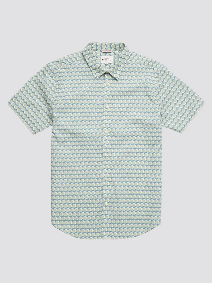 Ben Sherman Archive Print Shirts Men Watercolor Spot Print ShortSleeve Shirt Ben Sherman Archive Print Shirts Men Watercolor Spot Print ShortSleeve Shirt