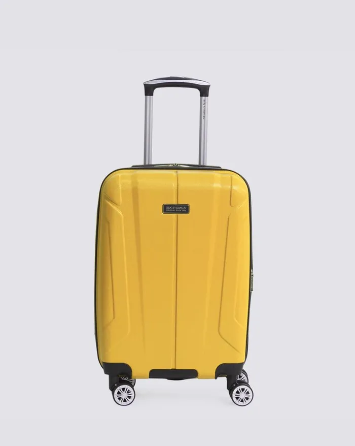 Ben Sherman Bags and Luggage Men Derby Hardside 3 Piece Luggage Set 8211 Mustard