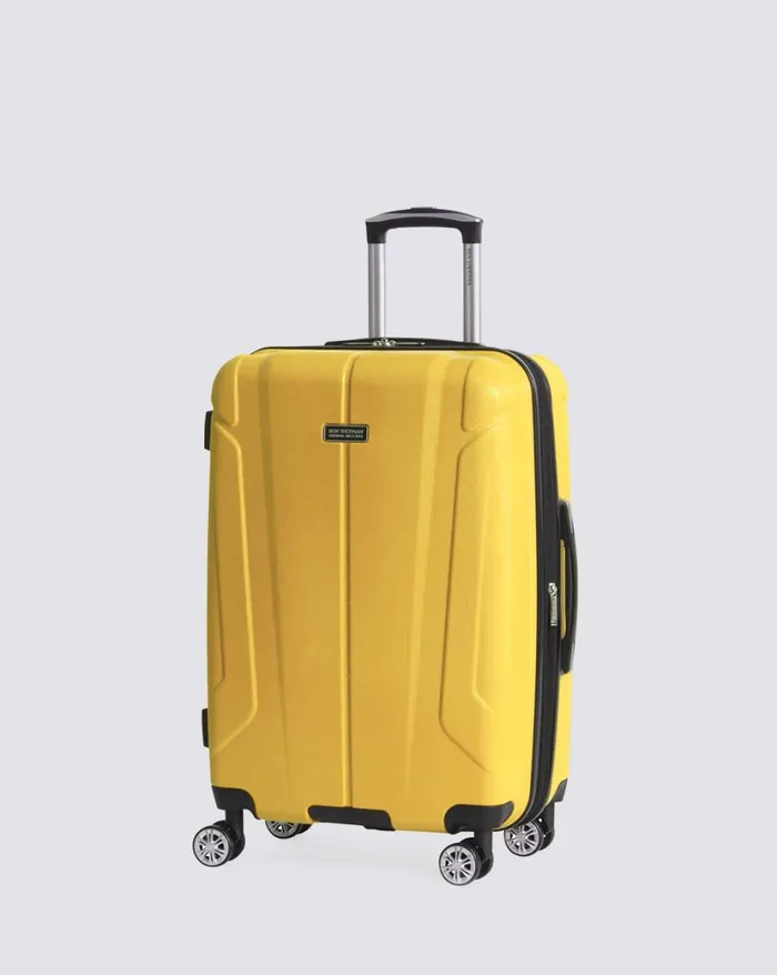 Ben Sherman Bags and Luggage Men Derby Hardside 3 Piece Luggage Set 8211 Mustard