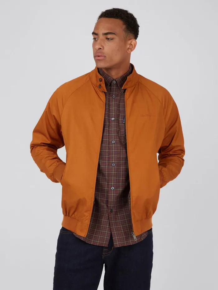 Ben Sherman Harrington Jackets Men Signature Harrington Jacket 8211 Gold Metal