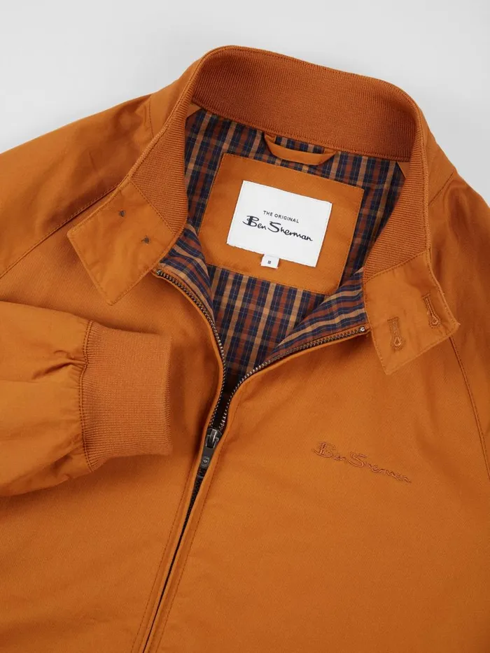 Ben Sherman Harrington Jackets Men Signature Harrington Jacket 8211 Gold Metal