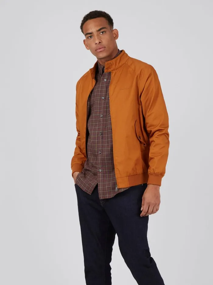 Ben Sherman Harrington Jackets Men Signature Harrington Jacket 8211 Gold Metal