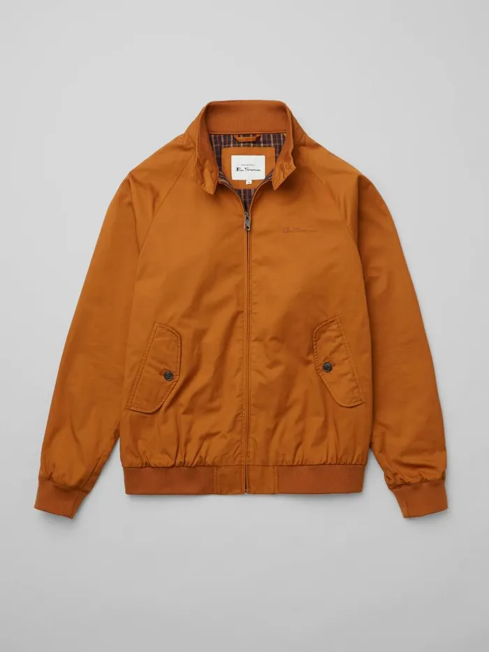 Ben Sherman Harrington Jackets Men Signature Harrington Jacket 8211 Gold Metal