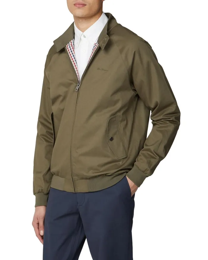 Ben Sherman Harrington Jackets Men Signature Harrington Jacket 8211 Khaki