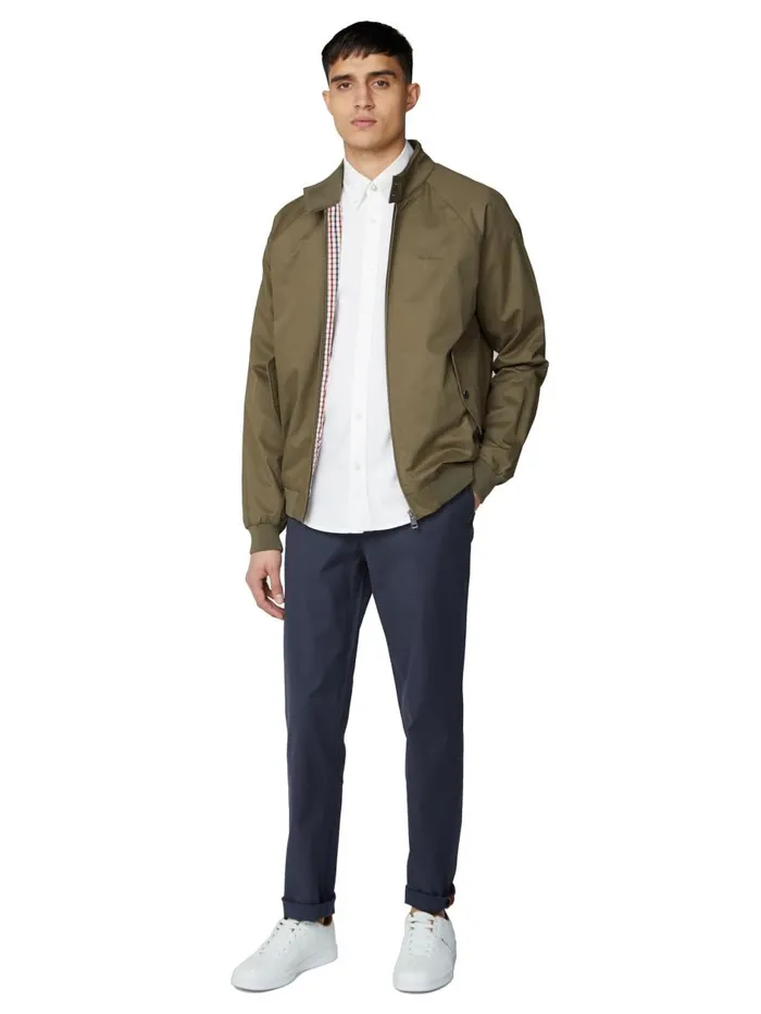 Ben Sherman Harrington Jackets Men Signature Harrington Jacket 8211 Khaki