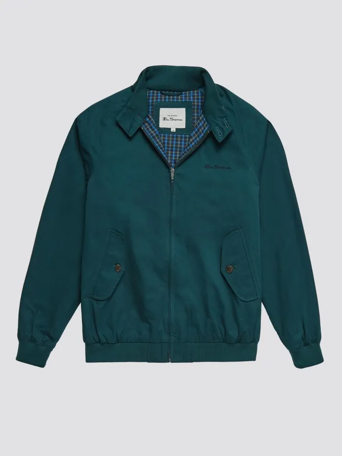 Ben Sherman Harrington Jackets Men Signature Harrington Jacket 8211 Ocean Green