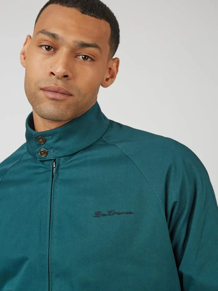 Ben Sherman Harrington Jackets Men Signature Harrington Jacket 8211 Ocean Green