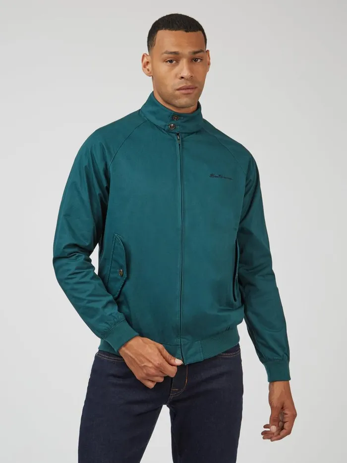 Ben Sherman Harrington Jackets Men Signature Harrington Jacket 8211 Ocean Green