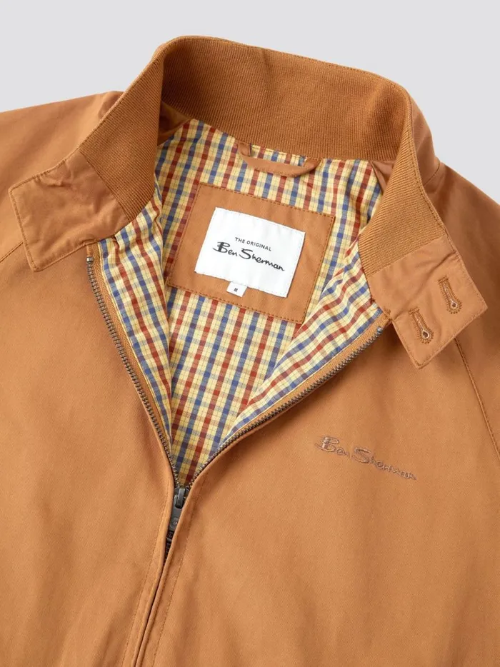 Ben Sherman Harrington Jackets Men Signature Harrington Jacket 8211 Tan