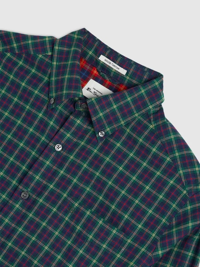 Ben Sherman Heritage Check Shirts Men House Tartan Twill Shirt 8211 Green