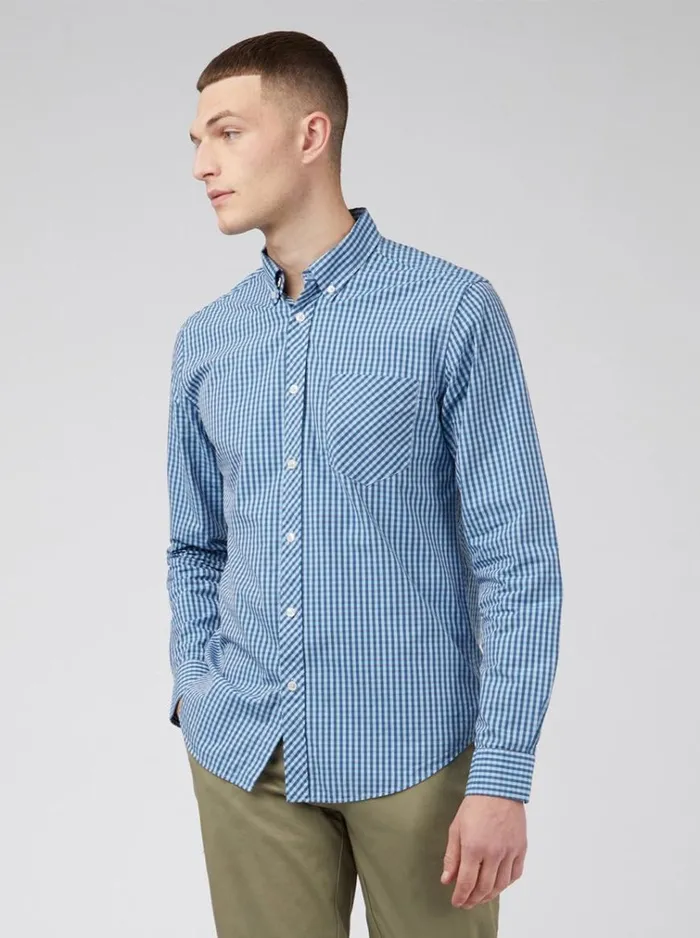 Ben Sherman Heritage Check Shirts Men Signature Gingham LongSleeve Shirt