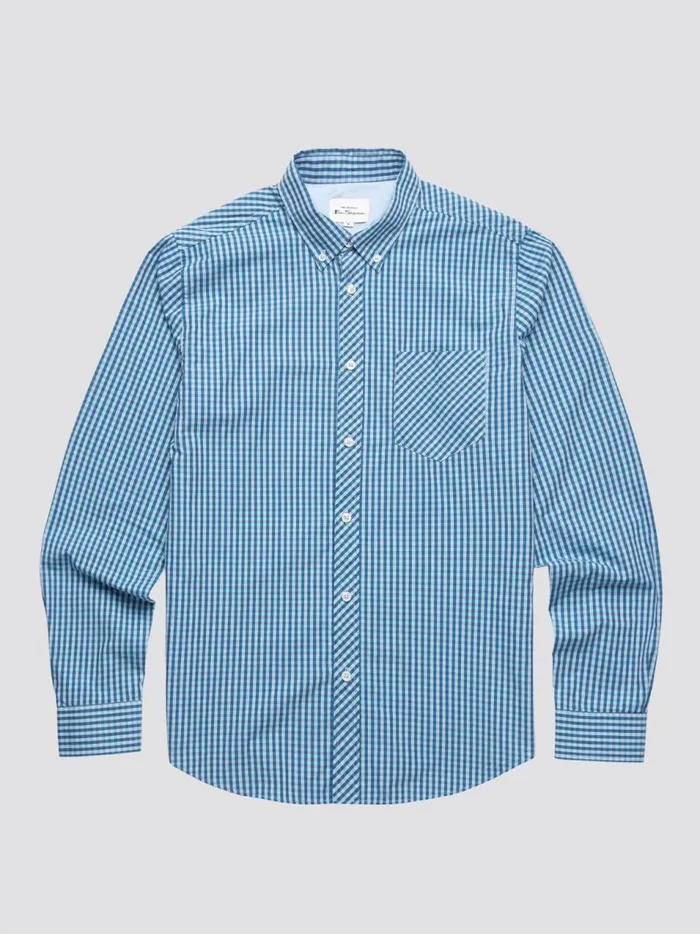 Ben Sherman Heritage Check Shirts Men Signature Gingham LongSleeve Shirt