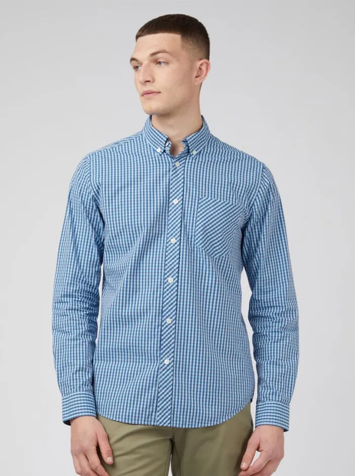 Ben Sherman Heritage Check Shirts Men Signature Gingham LongSleeve Shirt