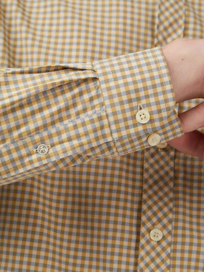 Ben Sherman Heritage Check Shirts Men Signature Gingham LongSleeve Shirt 8211 Stone
