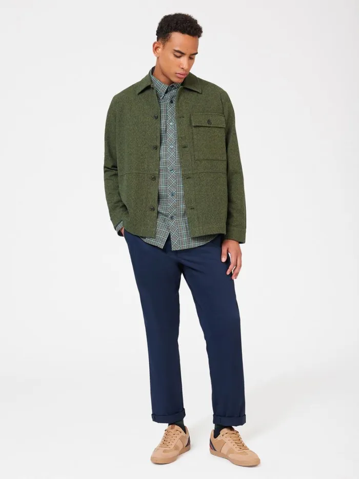 Ben Sherman Jackets and Outerwear Men Signature Casual Cotton Jacket 8211 Khaki Ben Sherman Jackets and Outerwear Men Signature Casual Cotton Jacket 8211 Khaki
