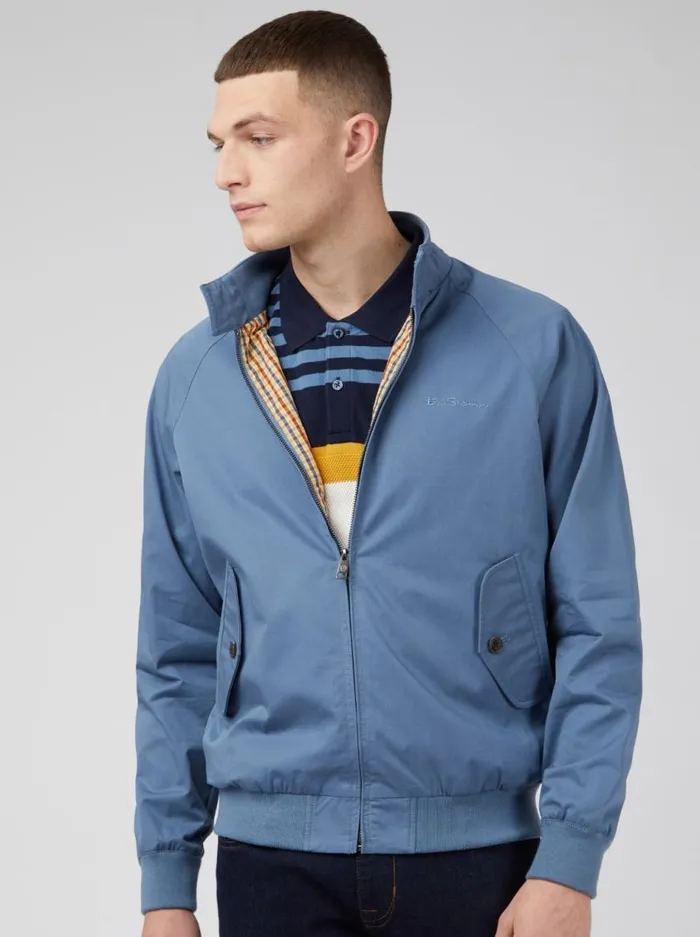 Ben Sherman Jackets and Outerwear Men Signature Harrington Jacket 8211 Blue Shadow