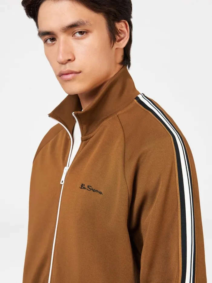 Ben Sherman Jackets and Outerwear Men Signature House Taped Track Jacket 8211 Ginger Ben Sherman Jackets and Outerwear Men Signature House Taped Track Jacket 8211 Ginger