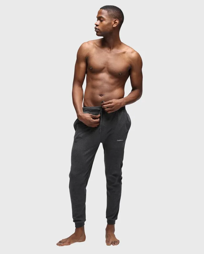 Ben Sherman Joggers and Track Pants Men Oliver Knit Lounge Pants 8211 Charcoal