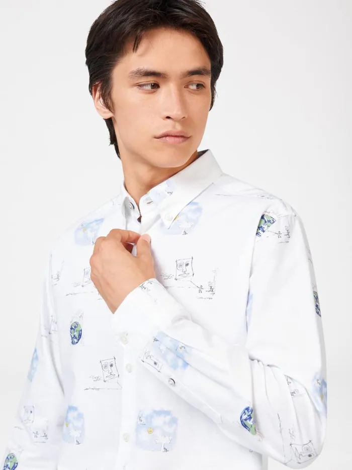 Ben Sherman Long Sleeve Shirts Men Lennon Sketches Print Shirt Ben Sherman Long Sleeve Shirts Men Lennon Sketches Print Shirt