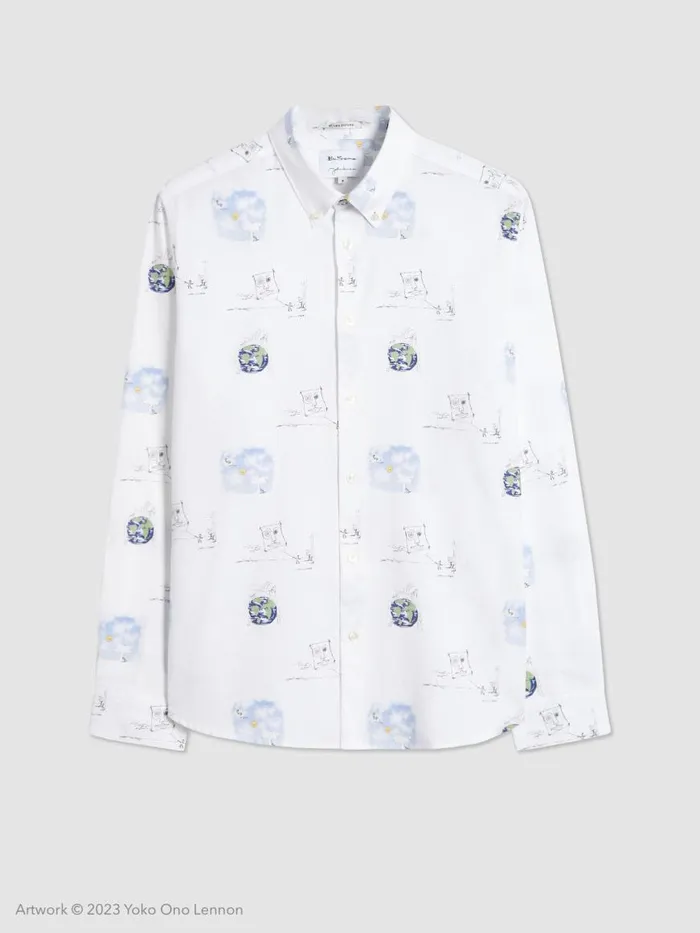 Ben Sherman Long Sleeve Shirts Men Lennon Sketches Print Shirt Ben Sherman Long Sleeve Shirts Men Lennon Sketches Print Shirt