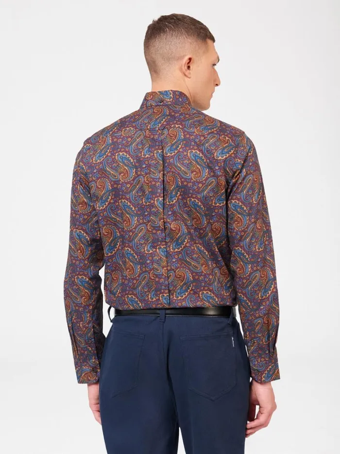 Ben Sherman Long Sleeve Shirts Men Signature Paisley Print Shirt 8211 Fog Ben Sherman Long Sleeve Shirts Men Signature Paisley Print Shirt 8211 Fog