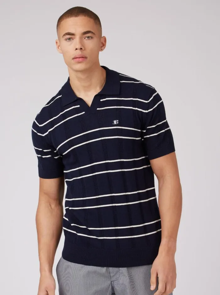 Ben Sherman Mod Knit Polos Men B By Relaxed Knit Polo 8211 Marine