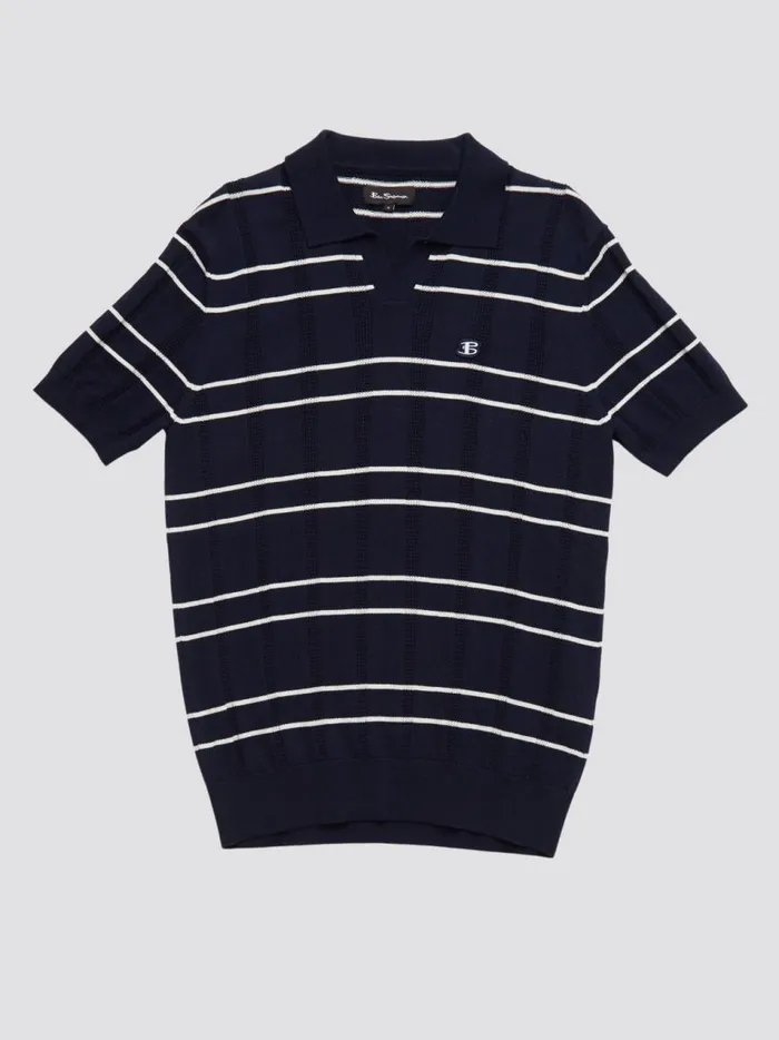 Ben Sherman Mod Knit Polos Men B By Relaxed Knit Polo 8211 Marine Ben Sherman Mod Knit Polos Men B By Relaxed Knit Polo 8211 Marine