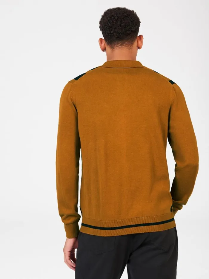 Ben Sherman Mod Knit Polos Men Button Through Stripe Knit Polo Ben Sherman Mod Knit Polos Men Button Through Stripe Knit Polo