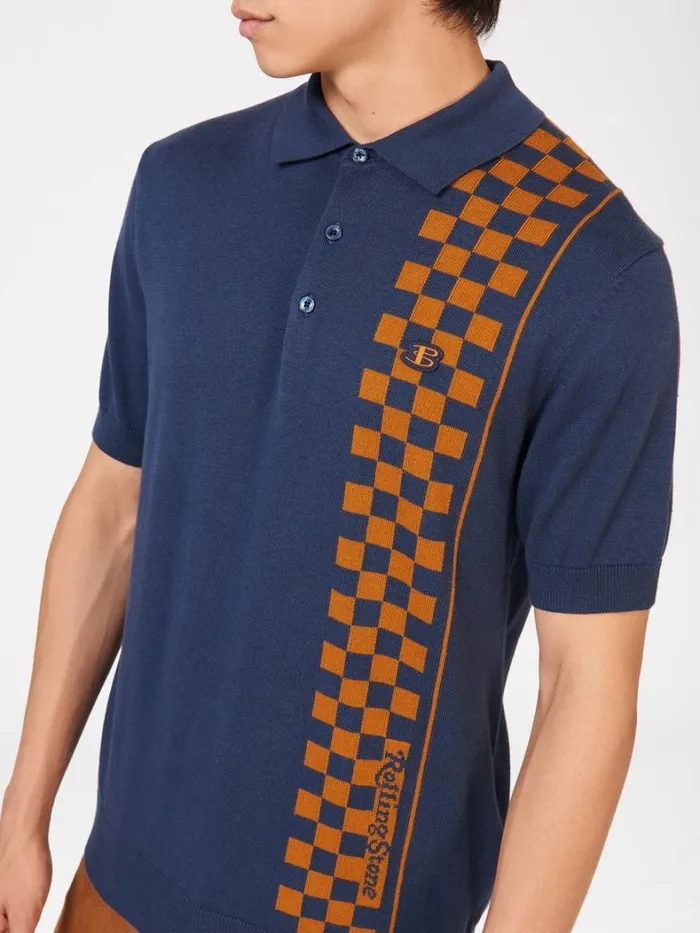 Ben Sherman Mod Knit Polos Men Rolling Stone Checker Knit Polo Ben Sherman Mod Knit Polos Men Rolling Stone Checker Knit Polo