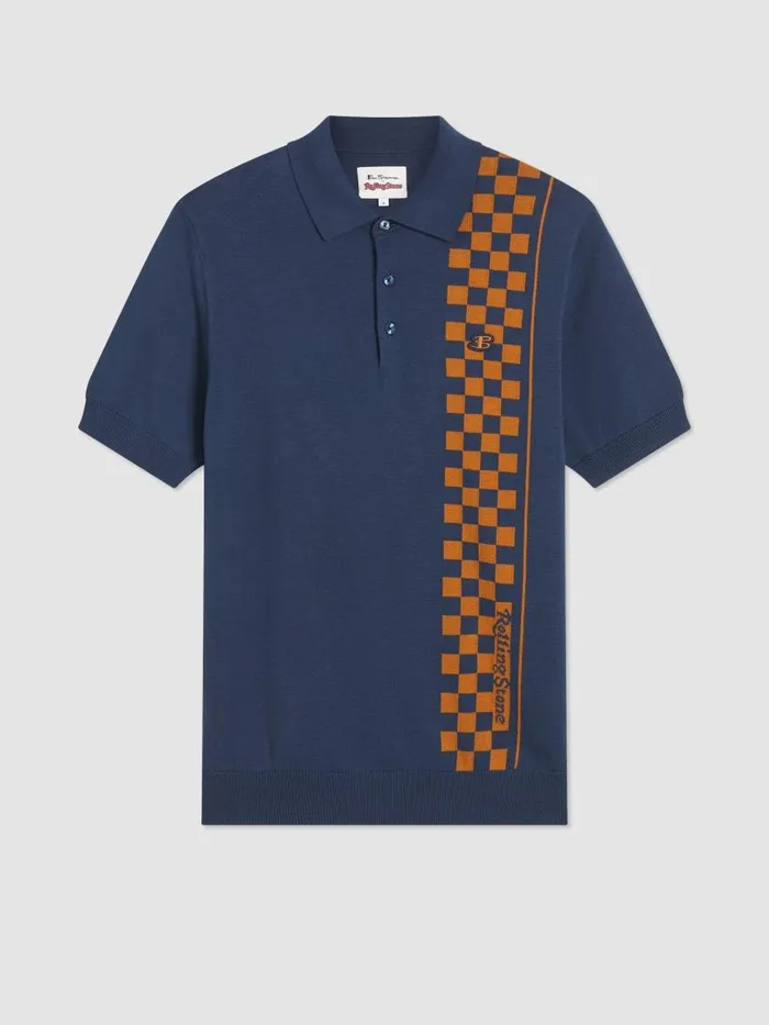Ben Sherman Mod Knit Polos Men Rolling Stone Checker Knit Polo Ben Sherman Mod Knit Polos Men Rolling Stone Checker Knit Polo