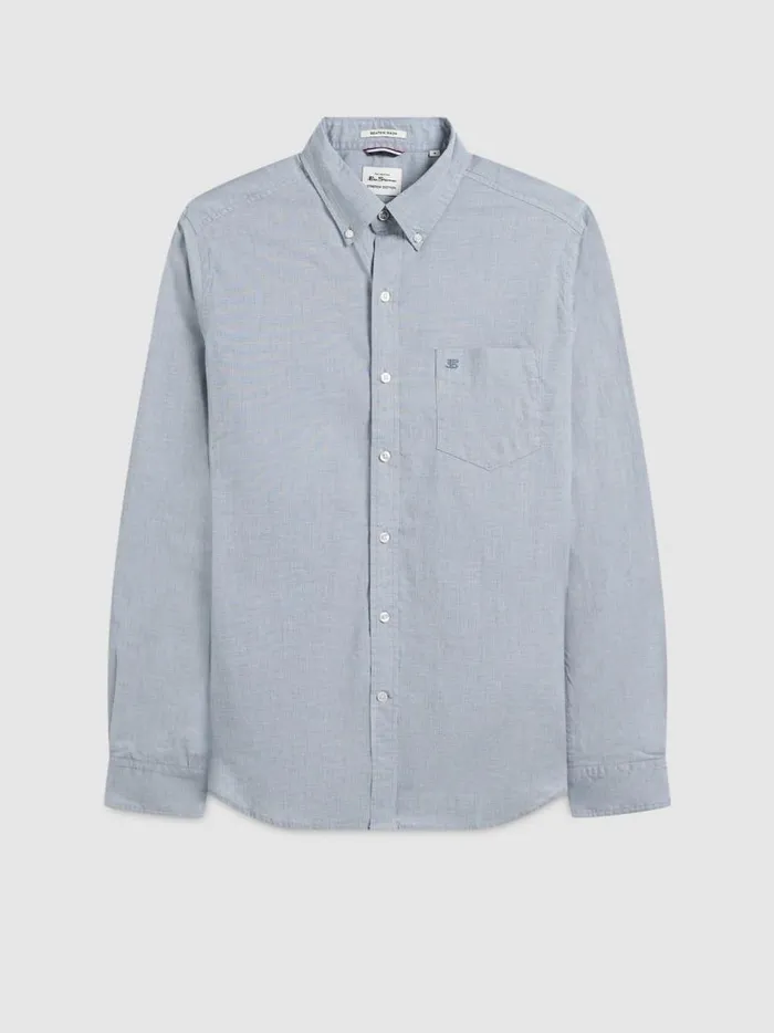 Ben Sherman Oxford Shirts Men Brighton Oxford Organic Shirt 8211 Navy