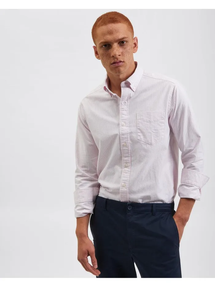 Ben Sherman Oxford Shirts Men Brighton Oxford Organic Stripe Shirt 8211 Pink Bengal Stripe Ben Sherman Oxford Shirts Men Brighton Oxford Organic Stripe Shirt 8211 Pink Bengal Stripe