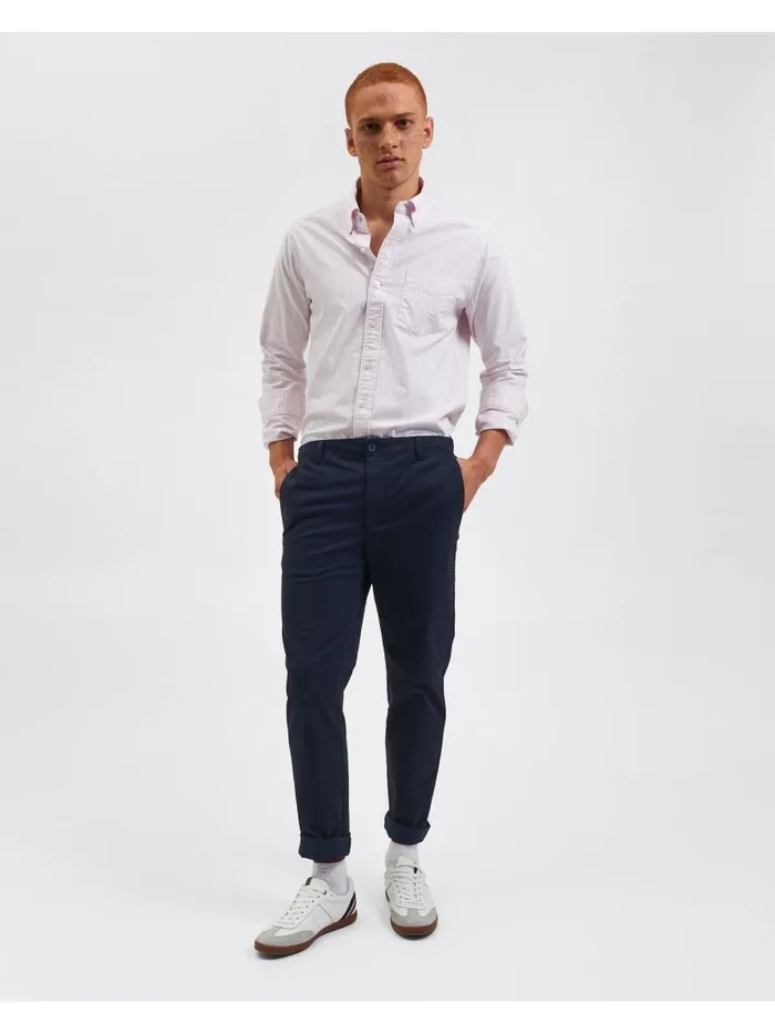 Ben Sherman Oxford Shirts Men Brighton Oxford Organic Stripe Shirt 8211 Pink Bengal Stripe